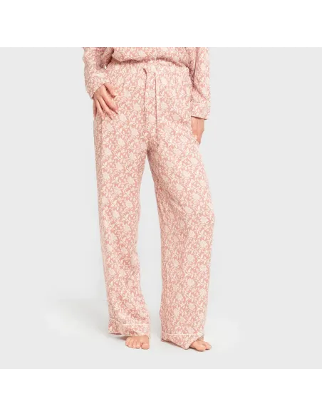 Pijama manga comprida camisero viscose mulher Amira rosette