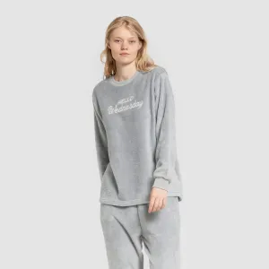 Pijama coral punho mulher Hello Wednesday indigo