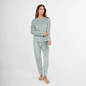 Pijama veludo super soft mulher Nemo verde caça