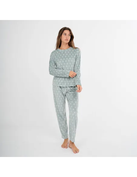 Pijama veludo super soft mulher Nemo verde caça Pijama veludo super soft mulher Nemo verde caça