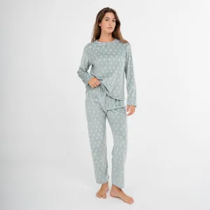 Pijama veludo super soft mulher Nemo verde caça 2