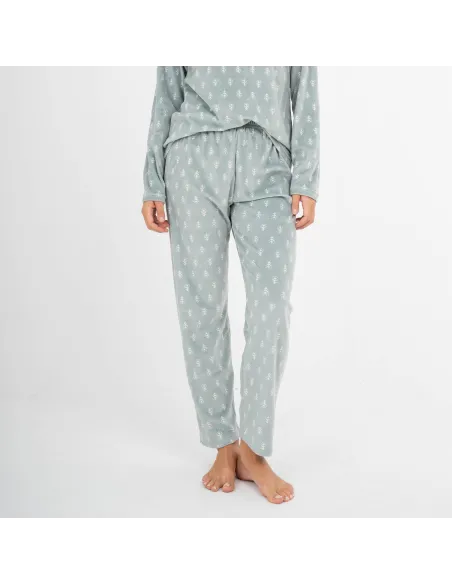 Pijama veludo super soft mulher Nemo verde caça Pijama veludo super soft mulher Nemo verde caça