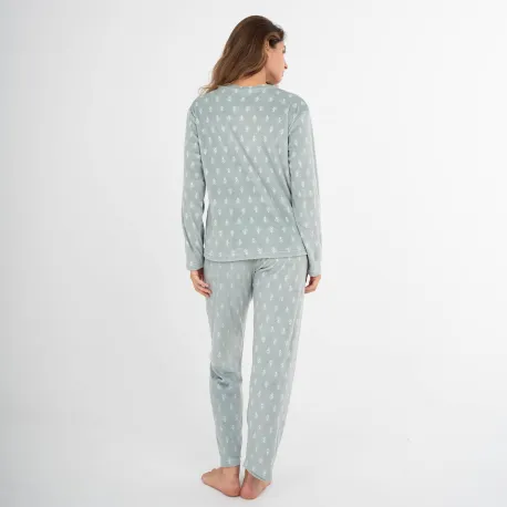 Pijama veludo super soft mulher Nemo verde caça