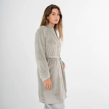 Roupão veludo super soft liso