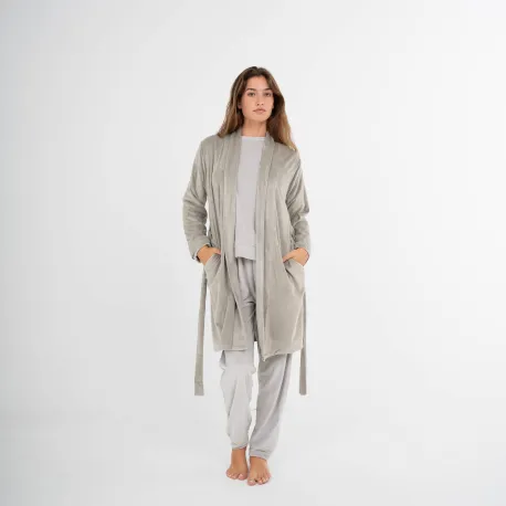 Roupão veludo super soft liso