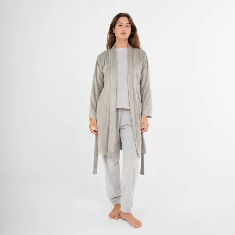 Roupão veludo super soft liso