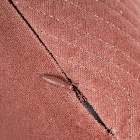 Almofada quadrada de veludo de algodão Hungria lisa 50x50 - capa + enchimento