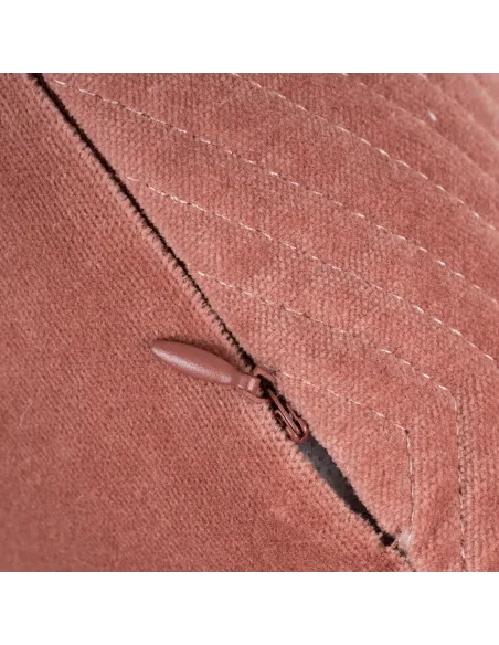 Almofada quadrada de veludo de algodão Hungria lisa 50x50 - capa + enchimento