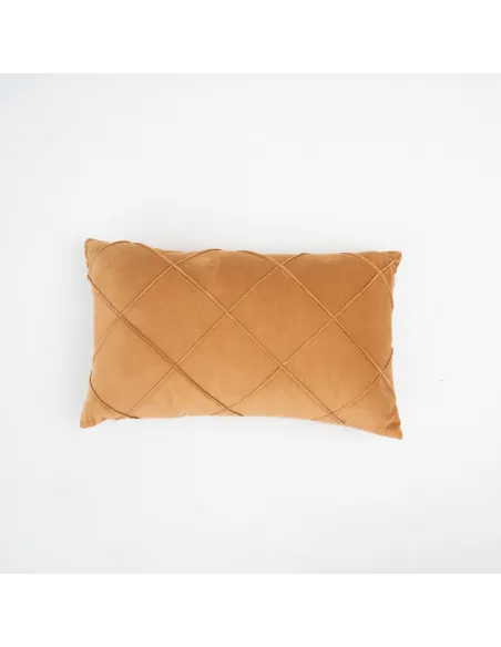 Almofada retangular em veludo e algodão Rombo liso - capa + enchimento Almofada retangular em veludo e algodão Rombo liso - capa + enchimento