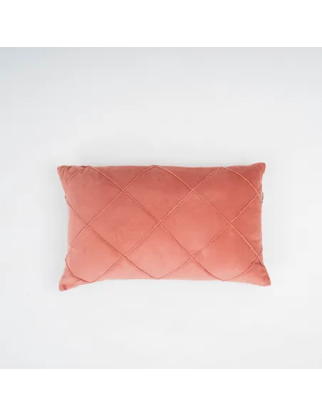 Almofada retangular em veludo e algodão Rombo liso - capa + enchimento Almofada retangular em veludo e algodão Rombo liso - capa + enchimento