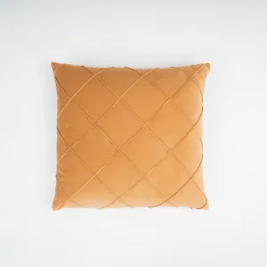 Almofada quadrada em veludo e algodão Rombo liso 50x50 - capa + enchimento