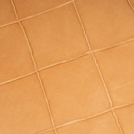 Almofada quadrada em veludo e algodão Rombo liso 50x50 - capa + enchimento