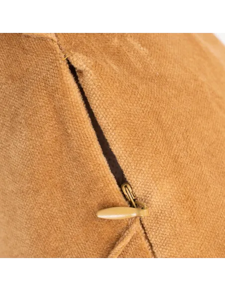 Almofada quadrada em veludo e algodão Rombo liso 50x50 - capa + enchimento