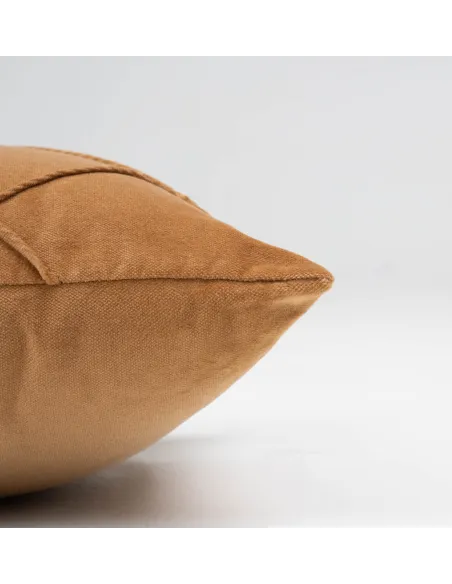 Almofada quadrada em veludo e algodão Rombo liso 50x50 - capa + enchimento