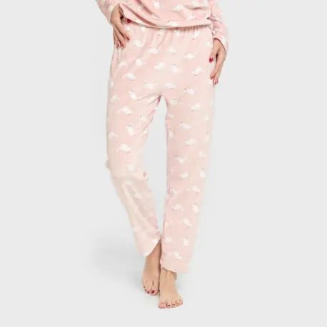 Pijama veludo super soft mulher Seasonal rosa velho
