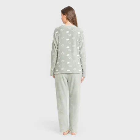 Pijama coral Nube New verde tiffany