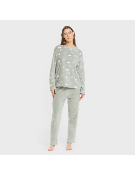 Pijama coral Nube New verde tiffany