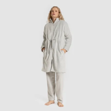 Roupão veludo Raya fecho éclair