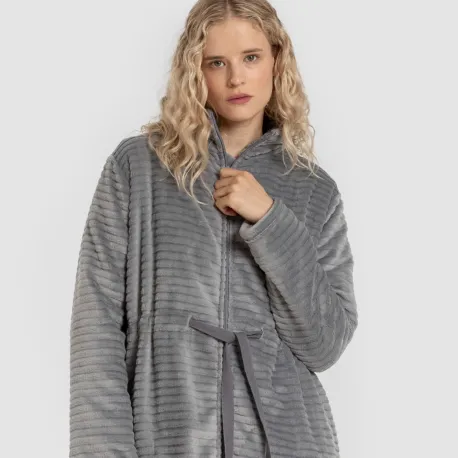 Roupão veludo Raya fecho éclair