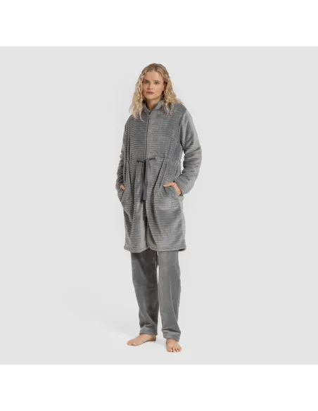 Roupão veludo Raya fecho éclair