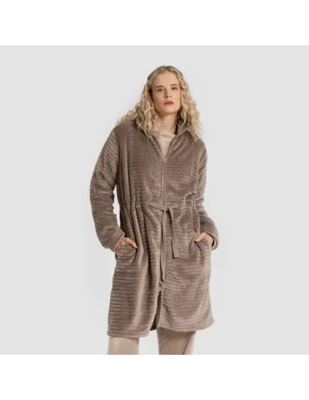 Roupão veludo Raya fecho éclair