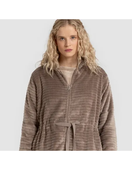 Roupão veludo Raya fecho éclair