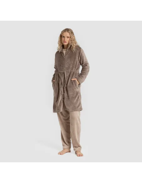 Roupão veludo Raya fecho éclair