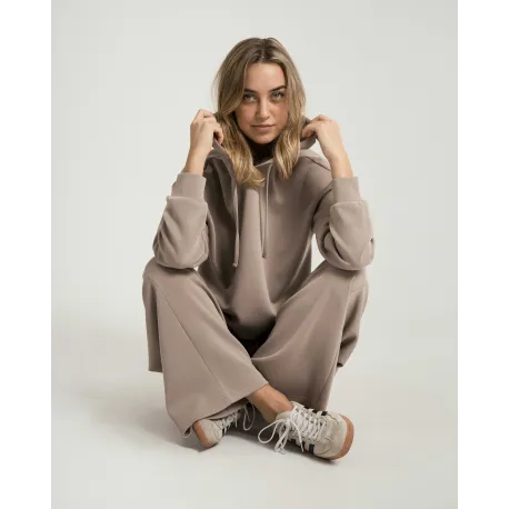 Camisola com capuz fluida mulher