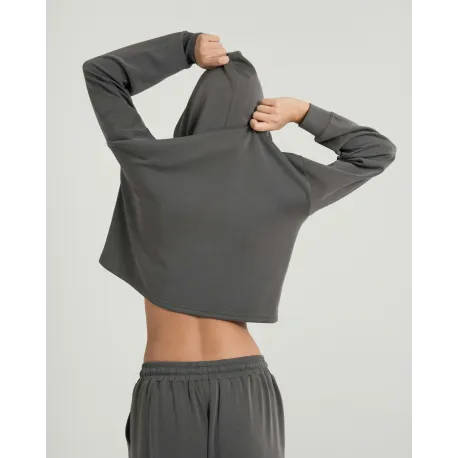 Camisola com capuz fluida mulher