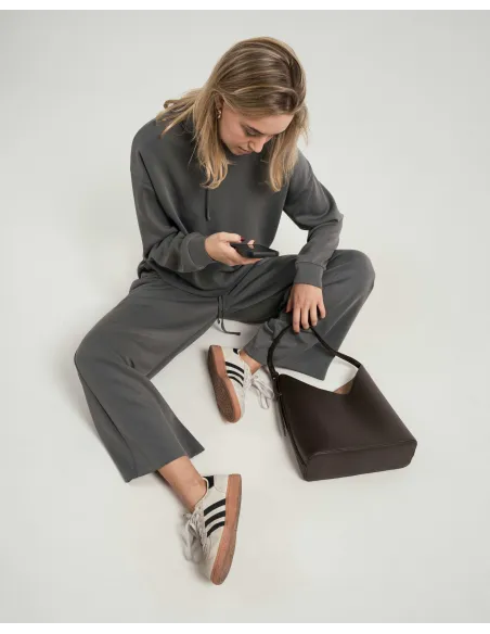 Camisola com capuz fluida mulher