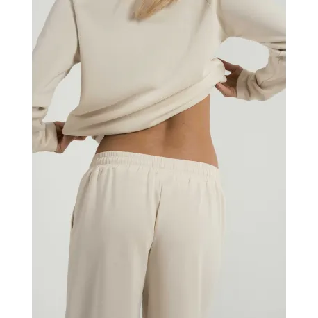 Camisola fluida com meia abertura mulher