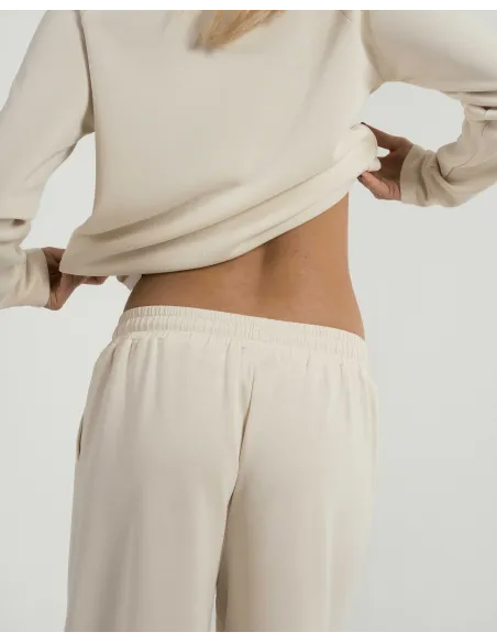 Camisola fluida com meia abertura mulher