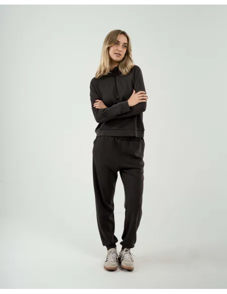 Camisola fluida com meia abertura mulher