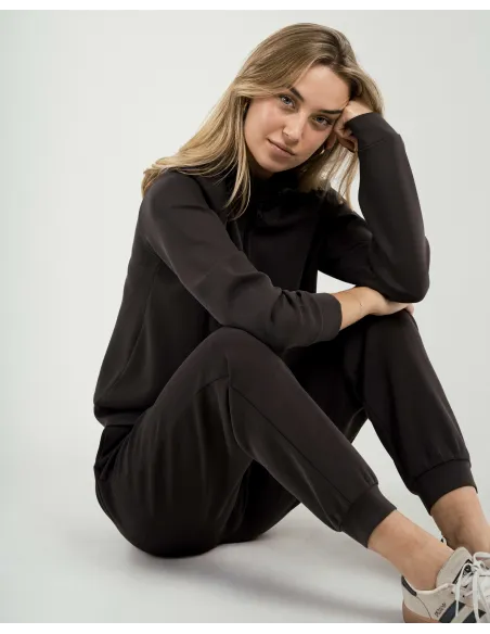 Camisola fluida com meia abertura mulher