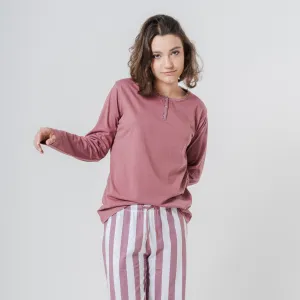 Pijama algodão Raya Elvis malva rosa