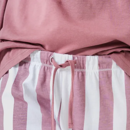 Pijama algodão Raya Elvis malva rosa