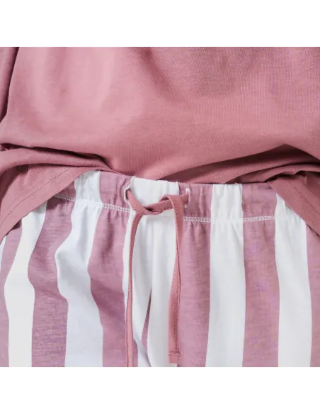 Pijama algodão Raya Elvis malva rosa