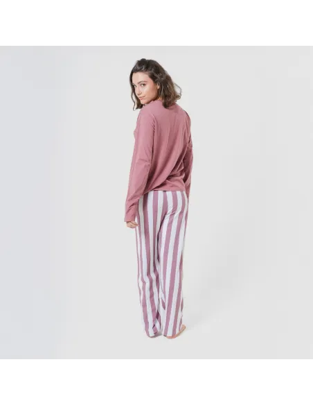Pijama algodão Raya Elvis malva rosa