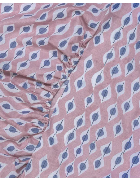 Jogo de lençóis de algodão Concha malva