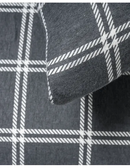 Capa de edredão de flanela Quadro Nitari cinzento-claro