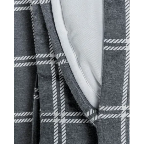 Capa de edredão de flanela Quadro Nitari cinzento-claro