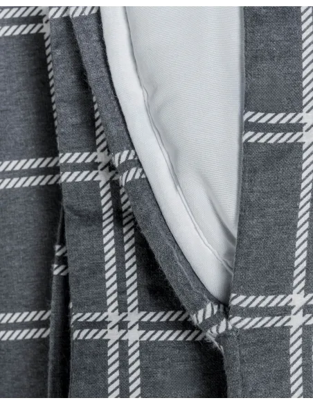 Capa de edredão de flanela Quadro Nitari cinzento-claro