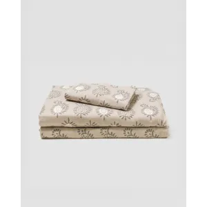 Jogo de lençóis de flanela Indonesia verde