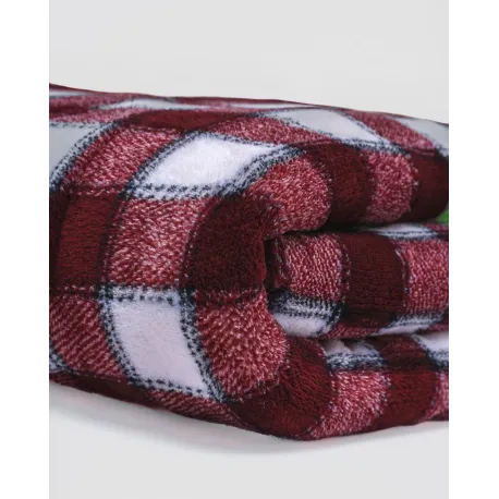 Manta coral Cuadro Gustavo bordô