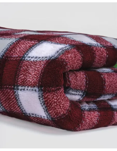 Manta coral Cuadro Gustavo bordô