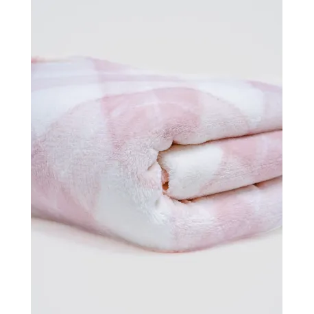 Manta coral Cuadro Guima rosa