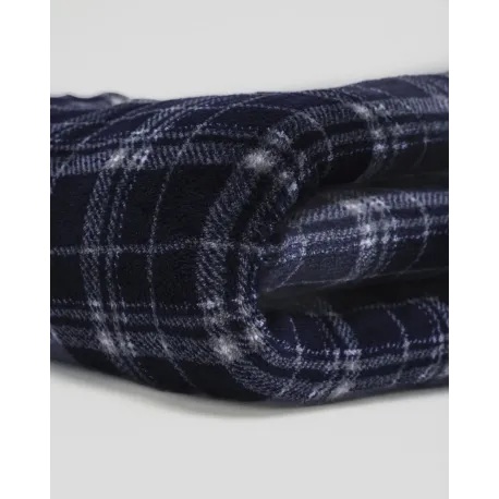 Manta coral Cuadro Brais azul marinho