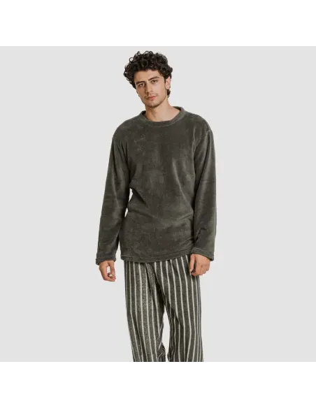 Pijama coral homem Raya Albert verde caça