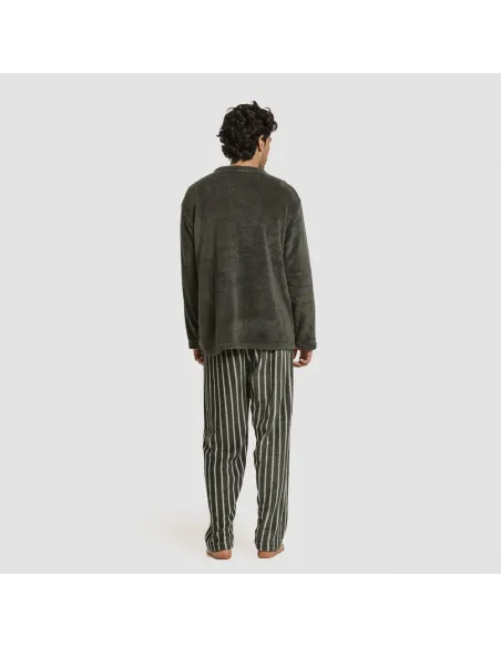 Pijama coral homem Raya Albert verde caça