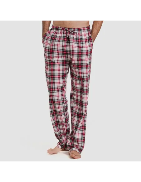 Pijama homem franela Cuadro Saruma verde garrafa